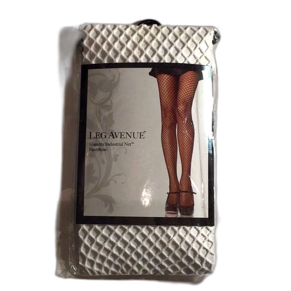 Leg Avenue: White Spandex Industrial Net Pantyhose​